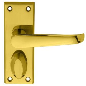 Carlisle Brass M31WC Victorian Lever On Backplate – Privacy Polished Brass
