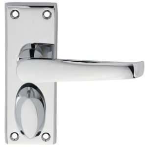 Carlisle Brass M31WCCP Victorian Lever On Backplate – Privacy Polished Chrome