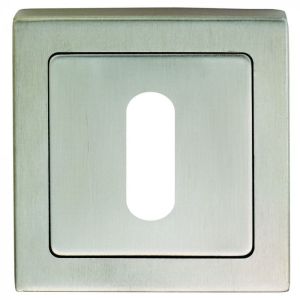 Eurospec SSP1405SSS/DUO Escutcheon – Lock Profile On Concealed Fix Square Rose Bright Stainless Steel/Satin Stainless Steel