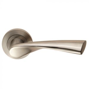 Eurospec SWL1121SSS Steelworx Breeze Swl Lever Screw On Rose – Sss Finish Satin Stainless Steel