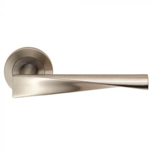 Eurospec SWL1122SSS Steelworx Brema Swl Lever Screw On Rose – Sss – Solid Satin Stainless Steel