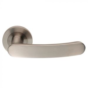 Eurospec SWL1132SSS Steelworx Berlino Swl Lever Screw On Rose – Sss Finish Satin Stainless Steel