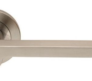 Eurospec SWL1161SSS Steelworx Lubecca Swl Lever Screw On Rose – Sss – Solid Satin Stainless Steel