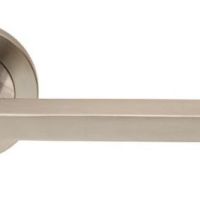 Eurospec SWL1161SSS Steelworx Lubecca Swl Lever Screw On Rose – Sss – Solid Satin Stainless Steel