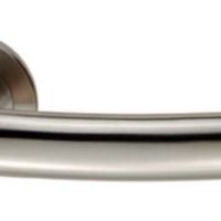 Eurospec SWL1165SSS Steelworx Scimitar Swl Lever Screw On Rose – Sss Satin Stainless Steel
