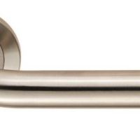 Eurospec SWL1191SSS Steelworx Spira Swl Straight Lever Screw On Rose – Sss Satin Stainless Steel
