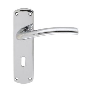 SZC041CP Serozzetta Cuatro Lever On Backplate – Lock 57mm C/C Polished Chrome