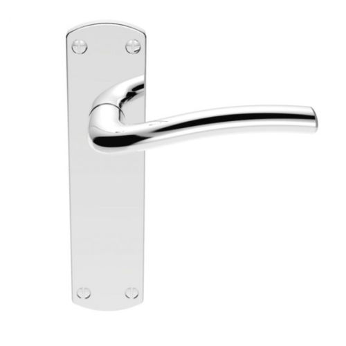SZC042CP Serozzetta Cuatro Lever On Backplate – Latch Polished Chrome