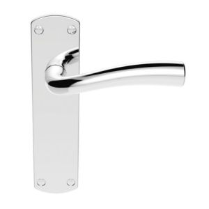 SZC052CP Serozzetta Cinco Lever On Backplate – Latch Polished Chrome