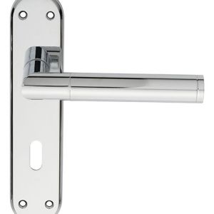 SZM044CP Serozzetta Scope Lever On Backplate – Lock 57mm C/C Polished Chrome