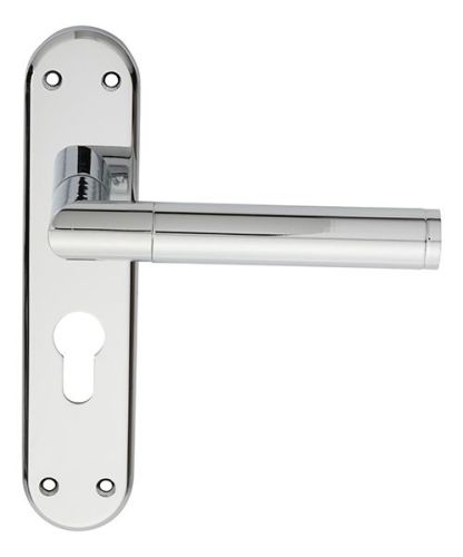 SZM044YCP Serozzetta Scope Lever On Backplate – Lock Euro Profile 47.5mm C/C Polished Chrome