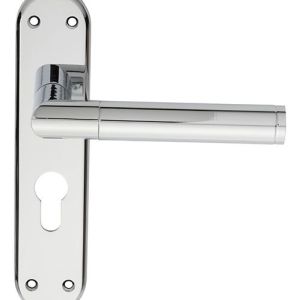 SZM044YCP Serozzetta Scope Lever On Backplate – Lock Euro Profile 47.5mm C/C Polished Chrome