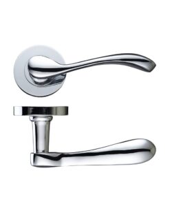 Savona Polished Chrome Door Handles (sold in pairs)