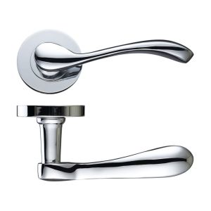 Savona Polished Chrome Door Handles (sold in pairs)
