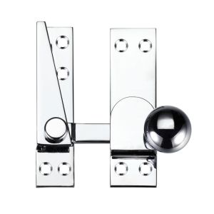 Quadrant Arm Sash Fastener, Polished Chrome
