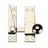 Quadrant Arm Sash Fastener, Polished Nickel
