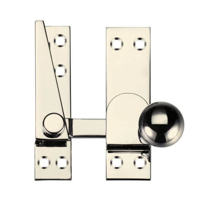 Quadrant Arm Sash Fastener, Polished Brass