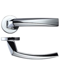 Hydra Lever On Round Rose, Polished Chrome (sold in pairs)