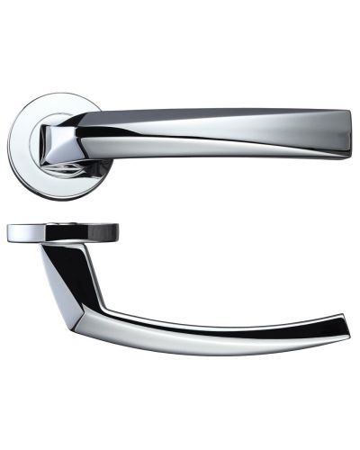 Hydra Lever On Round Rose, Polished Chrome (sold in pairs)