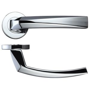 Hydra Lever On Round Rose, Polished Chrome (sold in pairs)