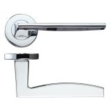 Pavo Lever On Round Rose, Polished Chrome (sold in pairs)