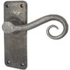 Pewter Door Handles -  150mm x 50mm - Black Antique Finish - Latch