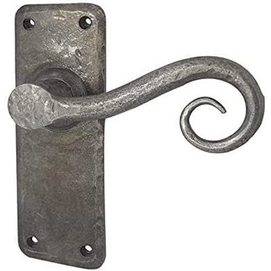 Pewter Door Handles – 150mm x 50mm – Black Antique Finish