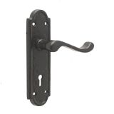 Turnberry Lever Latch Door Handle  - 170x47mm - Black Antique Finish