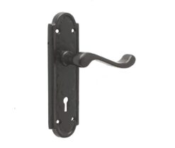 Turnberry Lever Latch Door Handle  - 170x47mm - Black Antique Finish