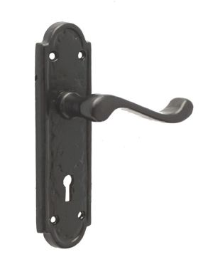 Turnberry Lever Latch Door Handle  – 170x47mm – Black Antique Finish