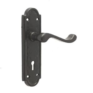 Turnberry Lever Latch Door Handle  – 170x47mm – Black Antique Finish
