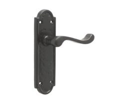 Turnberry Lever Latch Door Handle  - 100x75mm - Black Antique Finish