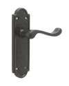 Turnberry Lever Latch Door Handle  – 100x75mm – Black Antique Finish