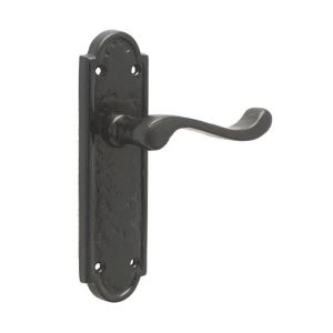 Turnberry Lever Latch Door Handle  – 100x75mm – Black Antique Finish