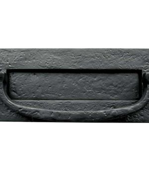 Letter Plate with Door Knocker – 305x102mm – Black Antique Finish