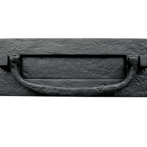 Letter Plate with Door Knocker – 305x102mm – Black Antique Finish