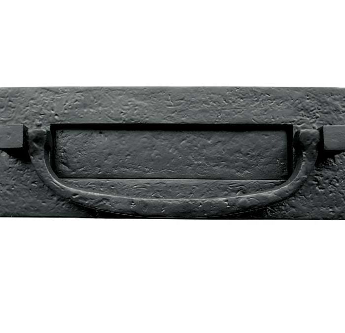 Letter Plate with Door Knocker – 305x102mm – Black Antique Finish