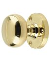 Mushroom Mortice Door Knobs- 70mm- Polished Brass