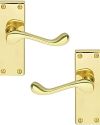 Victorian Door Handle – 118mm x 40mm – Polished Brass Finish