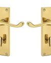 Victorian Scroll Door Handles – 150mm x 40mm – Polished Brass