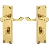 Victorian Scroll Door Handles – 150mm x 40mm – Polished Brass