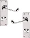 Victorian Scroll Door Handles – 150mm x 40mm – Polished Chrome