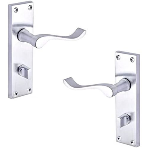 Victorian Scroll Door Handles – 150mm x 40mm – Satin Chrome