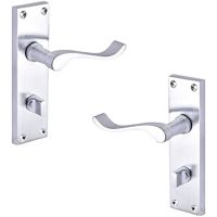 Victorian Scroll Door Handles – 150mm x 40mm – Satin Chrome