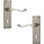 Victorian Scroll Door Handle – 150mm x 45mm – Polished Brass Finish