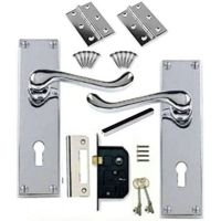 Victorian Door Handle – 150x42mm – Polished Chrome Finish