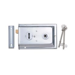 Victorian Rim Lock - 150x100mm - Multiple Finishes - Polished Chrome