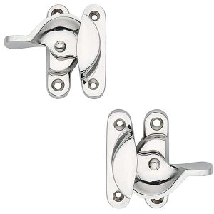 Narrow Fitch Fastener – Locking – in Polished Chrome Finish