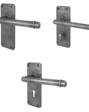 Pewter Door Handles –  150mm x 50mm – Black Antique Finish