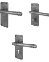 Pewter Door Handles –  150mm x 50mm – Black Antique Finish